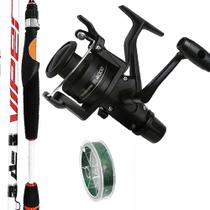 Kit Pesca Vara 1,90mts Ação Rápida Molinete Shimano IX 4000 + Linha Multi