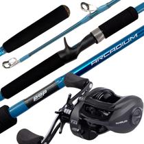Kit Pesca Vara Arcadium 2,40mts 60lbs E Black Tamba Maruri