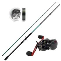 Kit Pesca Vara Carretilha JP TAMBAQUI PRO 2,40 + Carretilha LX400 Esquerda + Linha Mono