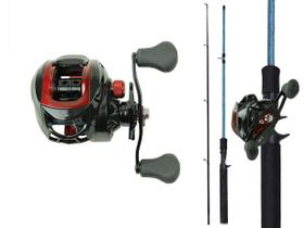 Kit Pesca Vara de Carbono 1,80m 15kg + Carretilha (Ref. 26)