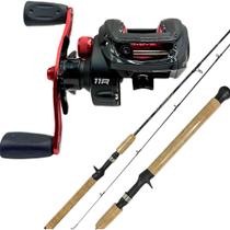 Kit Pesca Vara Koba Carretilha Anti Cabeleira Makis Fishing