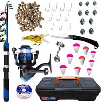 Kit Pesca Vara + Molinete Ultra Light + Maleta + Acessórios