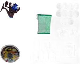 Kit Pesca Vara Para Molinete 1,20 Mt + Molinete + Linha