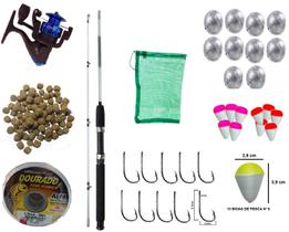 Kit Pesca Vara Para Molinete 1,20 Mt + Molinete + Linha