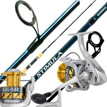 Kit Pesca Vara Stimula Molinete 5 Rolamentos