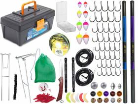 Kit Pescador C/ 2 Varas Telescópicas 40% Carbono (1x 3,60m x 1x 4,00m) + Caixa (Ref. 150) Kit Pescador C/ 2 Varas Telescópicas 40% Carbono (1x 3,60m x 1x 4,00m) + Caixa (Ref. 150)