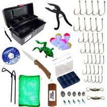Kit Pescaria Basico Iniciar Pesca Maleta Com Itens + Isca Kit Pescaria Basico Iniciar Pesca Maleta Com Itens + Isca
