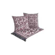 Kit Peseira Cama Com Almofadas Cheias King 5 Pçs Jacquard