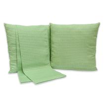 Kit Peseira Casal + 2 Capas de Almofadas Piquet Favinho