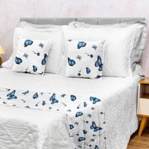 Kit Peseira Casal 5 peças Piquet Favinho Liso e Estampado
