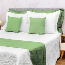 Kit Peseira Casal 5 peças Piquet Favinho Liso e Estampado