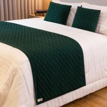 Kit Peseira Manta Sofa Cama King 260x70cm + 2 Capas de Almofada Trico ROMA