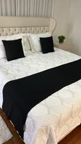 Kit Peseira Manta Tricot Sala Cama King Sofá 260x60cm Veneza + 2 capas