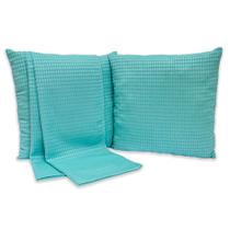 Kit Peseira Piquet Super King 2,85m x 45 cm + 2 Capas Almofadas 40cm x 40cm