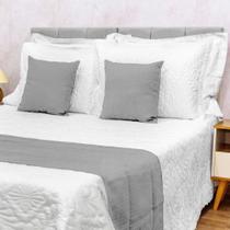 Kit Peseira Queen + 2 Capas de Almofadas Piquet Favinho