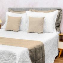 Kit Peseira Super King 5 peças Piquet Favinho Liso e Estampado