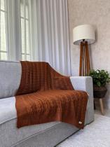 Kit Peseira Trança Tricot Sofá 150x90cm Madrid + 2 capas Cor:Areia