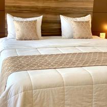 Kit Peseira Xale Jogo de Cama Com 2 Capas de Almofada