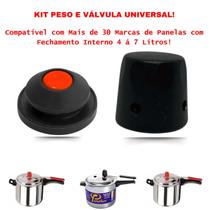 Kit Peso E Válvula De Segurança Para Panela De Pressão Fechamento Interno Universal 4 Á 7 Litros