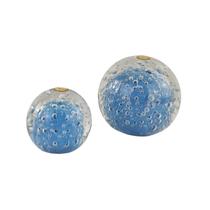 Kit Pesos de Papel de Cristal Murano - Esfera Azul (2 Peças)