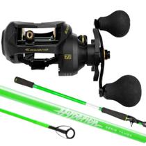 Kit Pesqueiro Carretilha Black Pira Vara 2,40mt Verde 60lb Kit Pesqueiro Carretilha Black Pira Vara 2,40mt Verde 60lb