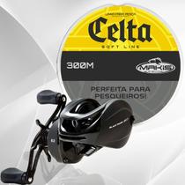 Kit Pesqueiro Carretilha Maruri Black Tamba Bg e Linha Celta Makis Fishing Amarela Lado da Manivela:Esquerdo Kit Pesqueiro Carretilha Maruri Black Tamba Bg e Linha Celta Makis Fishing Amarela Lado da Manivela:Esquerdo