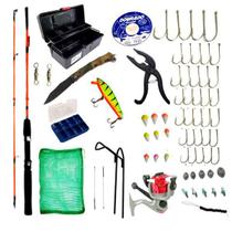 Kit Pesqueiro Vara 3-6Kg Molinete Caixa Acessórios Completo Kit Pesqueiro Vara 3-6Kg Molinete Caixa Acessórios Completo