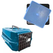 Kit Pet Caixa Transporte N2 Azul + Tapete Sanitario Dog Xixi Kit Pet Caixa Transporte N2 Azul + Tapete Sanitario Dog Xixi