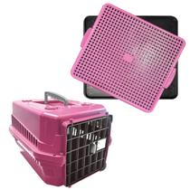 Kit Pet Caixa Transporte N2 Rosa + Tapete Sanitario Dog Xixi Kit Pet Caixa Transporte N2 Rosa + Tapete Sanitario Dog Xixi