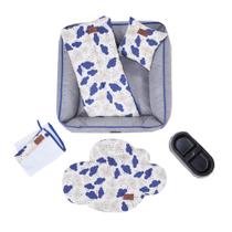 Kit Pet Cama Colchonete Toalha 6 Peças P Azul 50x50 Noblesse - Casa Com Amor Toalha Macia