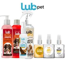 Kit Pet Cãos e Gatos Shampoo + Shampoo a Seco + Leave In + Limpa Orelha + 3 Perfumes Lub Pet - LUBPET
