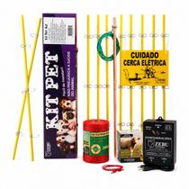 Kit Pet Cerca Elétrica Zebu Para Cães Gatos Galinhas raio 1900m Completo