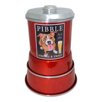 Kit Pet Comedouro + Pote de Ração Modelo Dog Pitbull Aluminio - ATACADÃO DO ARTESANATO MDF