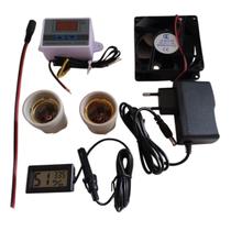 Kit Pet Completo Para Aquecimento De Chocadeira Com Termostato Soquetes Cooler e Fonte 12 Volts Kit Pet Completo Para Aquecimento De Chocadeira Com Termostato Soquetes Cooler e Fonte 12 Volts