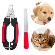 Kit Pet Cortador de Unha e Lixa Cães e Gatos Profissional