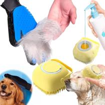 Kit Pet Esponja de Banho com Dispenser E Luva Tira Pelos Cães Gatos - Snel Pet