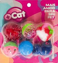 Kit Pet Gato Brincalhão Cartela com 6 Brinquedos Sortidos