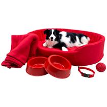 Kit Pet Grande Cama Europa com Mantinha e Acessórios Fofos Kit Pet Grande Cama Europa com Mantinha e Acessórios Fofos