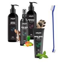 Kit Pet Higiene - Limpa Orelha + Hidratante + Higiene Bucal Completa