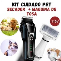 KIT PET (Máquina de Tosa KEMEI 1991 + Secador 110V) versátil KIT PET (Máquina de Tosa KEMEI 1991 + Secador 110V) versátil