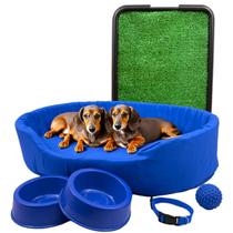 Kit Pet Médio Cama Europa com Sanitário Grama e Acessórios Kit Pet Médio Cama Europa com Sanitário Grama e Acessórios