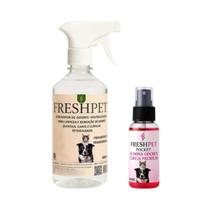 Kit Pet odorizador cheiroso remove odor urina caes e gatos 500ml + 60ml Kit Pet odorizador cheiroso remove odor urina caes e gatos 500ml + 60ml