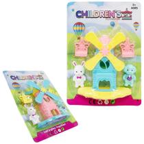 Kit pet parque de diversao com cachorro + coelho childrens playground 3 pecas - SPIDER IMPORT