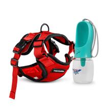 KIT PET PASSEIO - KittyComfort1 PP vermelho, HydrateHikes1 350ml - Lopetudos