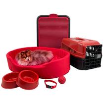 Kit Pet Pequeno Cama Europa Sanitário Transporte Acessórios Kit Pet Pequeno Cama Europa Sanitário Transporte Acessórios