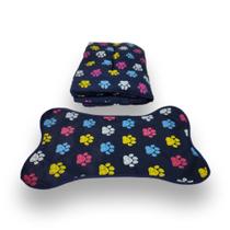 kit pet pequeno e médio edredom pra cachorro +tapetinho pra comedouros