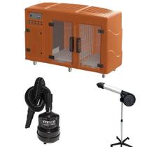 Kit Pet Shop Máquina de Secar Laranja + Secador 5000 e Soprador Maxx Black Kyklon