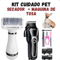 KIT PET SHOP Máquininha Tosa KEMEI 1991 + Secador moderno 110V KIT PET SHOP Máquininha Tosa KEMEI 1991 + Secador moderno 110V