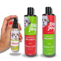 Kit Pet Shop Xampu Condicionador 500ml Perfume Melancia Banho e Tosa Dog Joy