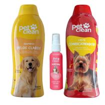 Kit PetClean Shampoo Pelos Claros + Condicionador + Perfume Kit PetClean Shampoo Pelos Claros + Condicionador + Perfume